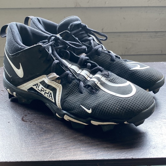 Nike CV0584-001 Alpha Menace 3 Shark Men’s Black White Football Cleats Size 11W - Picture 9 of 12